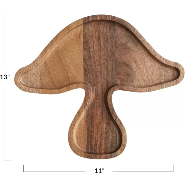imageCreative CoOp Mushroom Shaped Mango Wood Serving Board Natural