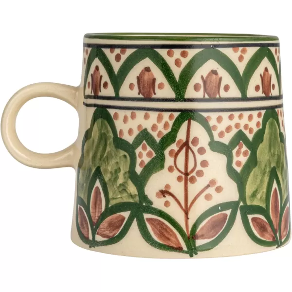 imageCreative CoOp Round Botanical Bliss Stoneware Mug MulticolorMug