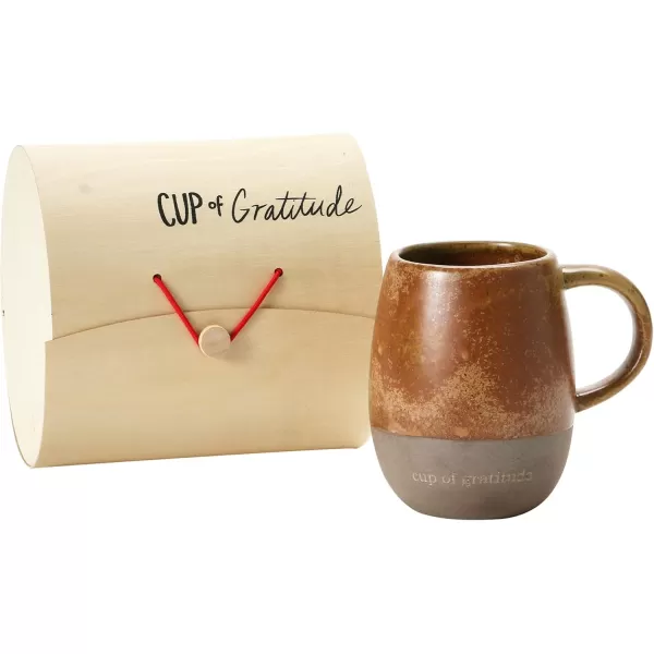 imageCreative CoOp Set of 8 525quot L Stoneware Wood Box Mugs ampamp Cups Multi 8 Count