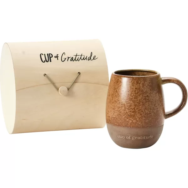 imageCreative CoOp Set of 8 525quot L Stoneware Wood Box Mugs ampamp Cups Multi 8 Count