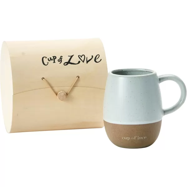 imageCreative CoOp Set of 8 525quot L Stoneware Wood Box Mugs ampamp Cups Multi 8 Count
