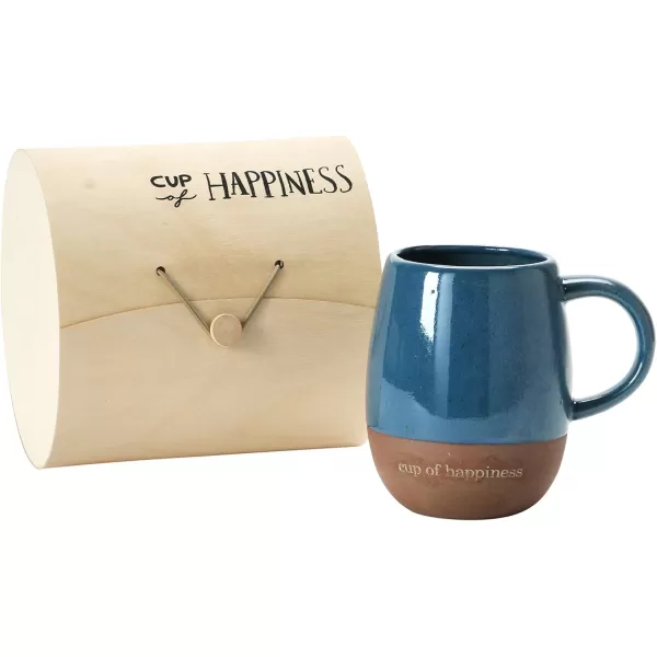 imageCreative CoOp Set of 8 525quot L Stoneware Wood Box Mugs ampamp Cups Multi 8 Count