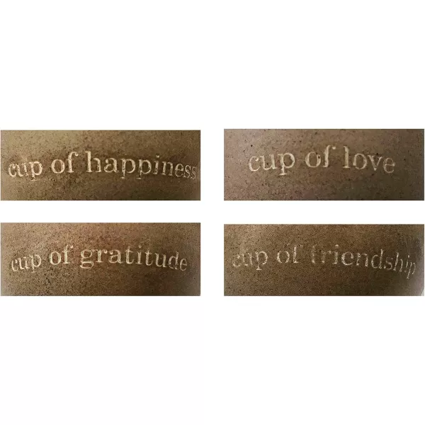imageCreative CoOp Set of 8 525quot L Stoneware Wood Box Mugs ampamp Cups Multi 8 Count