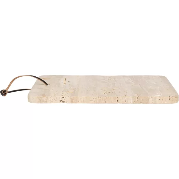 imageCreative CoOp Wide Travertine Slicer Leather Tie Natural Cheese and Cutting Board One Size