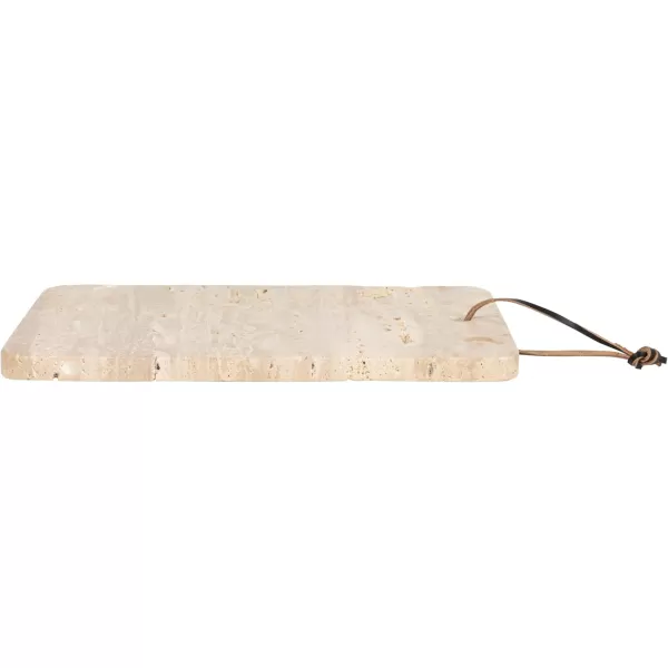 imageCreative CoOp Wide Travertine Slicer Leather Tie Natural Cheese and Cutting Board One Size