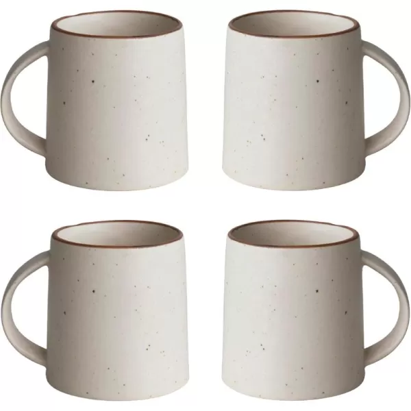 imageCreative CoOp Speckled Stoneware Set of 4 Ivory and Brown Mug