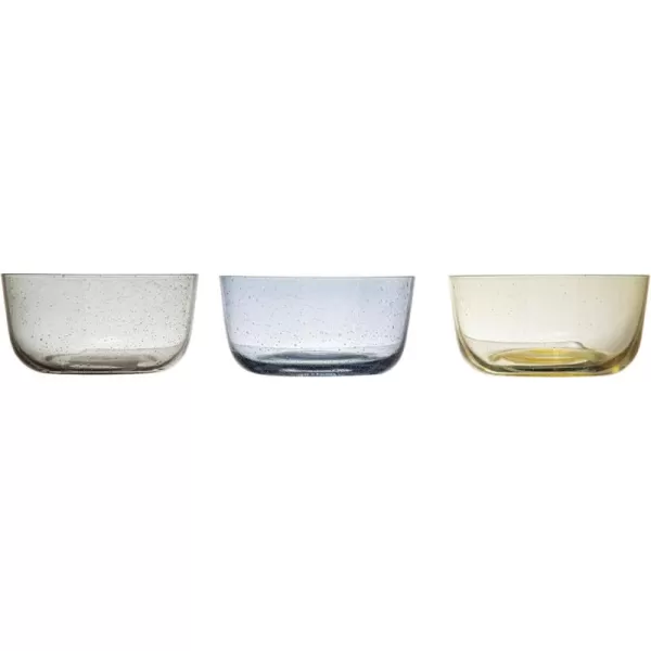 imageCreative CoOp Stemmed Bubble 3 Colors Wine Glass Set 3quot L x 3quot W x 5quot H MulticolorBowls