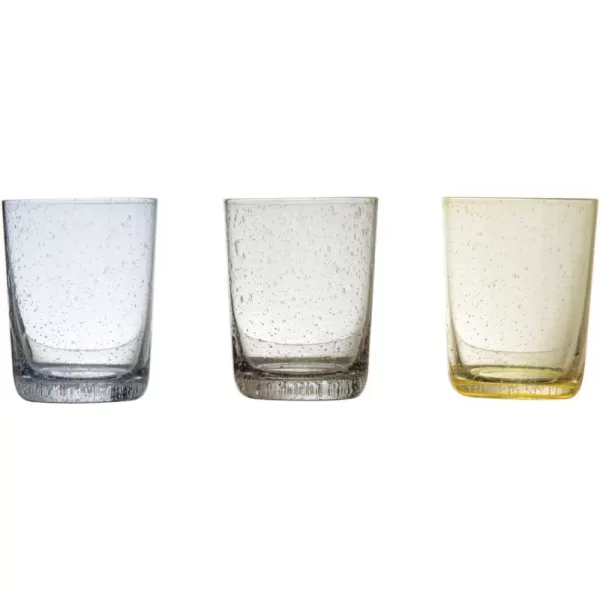 imageCreative CoOp Stemmed Bubble 3 Colors Wine Glass Set 3quot L x 3quot W x 5quot H MulticolorDrinking Glass