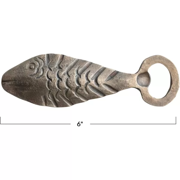 imageCreative CoOp Coastal Metal Fish Shaped Antique Gold Finish Bottle Opener