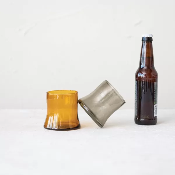 imageCreative CoOp Modern Set of 12 Amber Drinking Glass