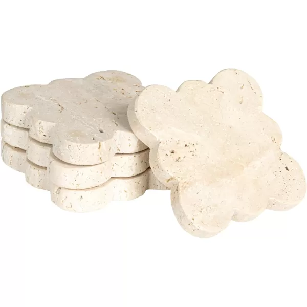 imageCreative CoOp Tuscan Elegance Travertine Coaster Set Natural Set of 4