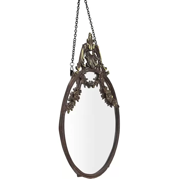 imageCreative CoOp Antique Inspired Hanging Oval Mirror with Pewter FramePewter
