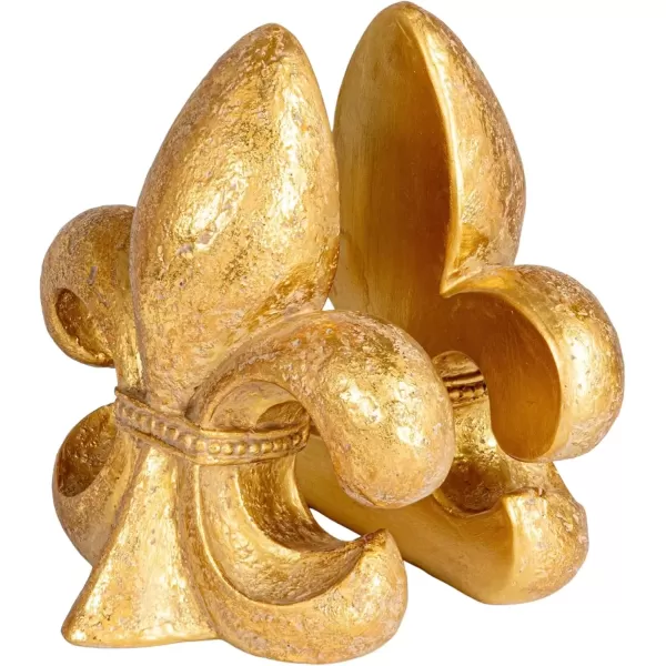 imageCreative CoOp Decorative Fleur de Lis Resin Bookends Gold