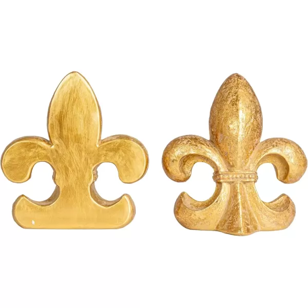 imageCreative CoOp Decorative Fleur de Lis Resin Bookends Gold