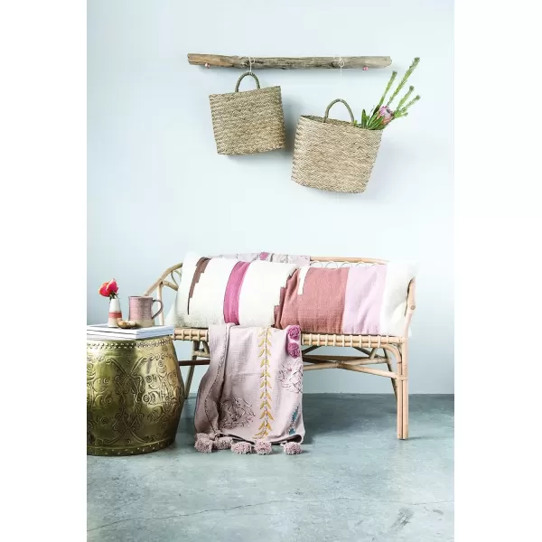 imageCreative CoOp Global Metal End Table with Embossed Florals Antique Gold
