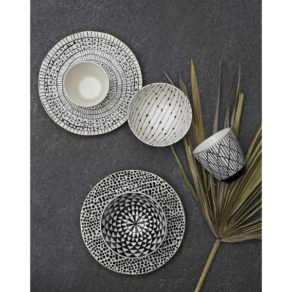 imageCreative CoOp White ampamp Black Varying Set of 4 Designs Bowls L x W x H Multicolor