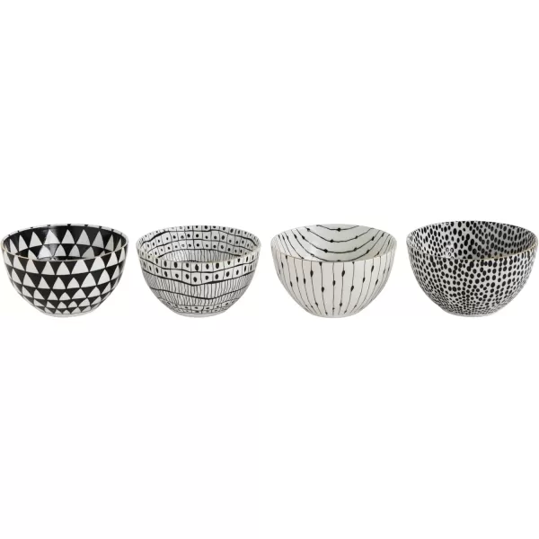 imageCreative CoOp White ampamp Black Varying Set of 4 Designs Bowls L x W x H Multicolor