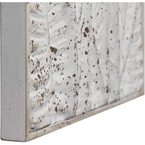 imageCreative CoOp Wood and Metal Wall Dcor with Flowers White and Brown Set of 2