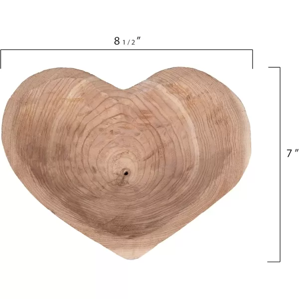 imageCreative Coop Decorative Chinaberry Wood Heart Shaped BowlSmall