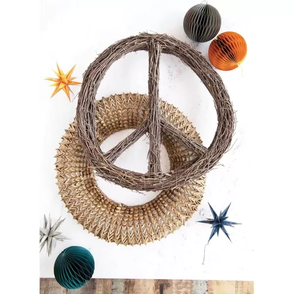 imageCreative CoOp HandWoven Buri Palm Natural Wreath