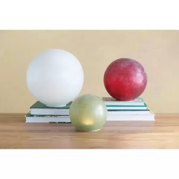 imageCreative CoOp Frosted Glass Globe with LED Light Green