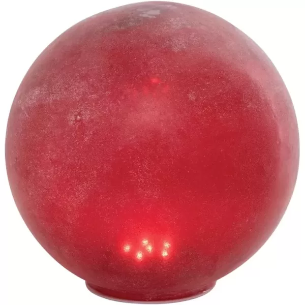 imageCreative CoOp Frosted Glass Globe with LED Light Red