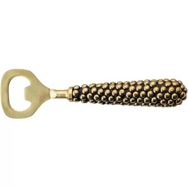 imageCreative CoOp Stainless Steel Bottle Opener with Cast Beaded Handle Brass