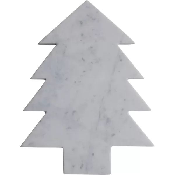 imageCreative CoOp 1312quotL x 1012quotW Marble Tree Shaped CheeseCutting Board White