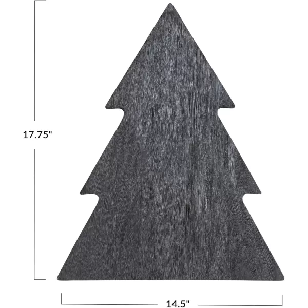 imageCreative CoOp Mango Wood Tree Shaped Cheese and Cutting Board Black