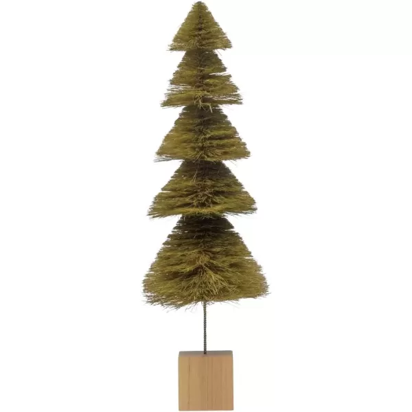 imageCreative CoOp Sisal Bottle Brush Tree with Wood Base Green Ombre