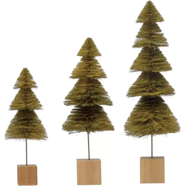 imageCreative CoOp Sisal Bottle Brush Tree with Wood Base Green Ombre
