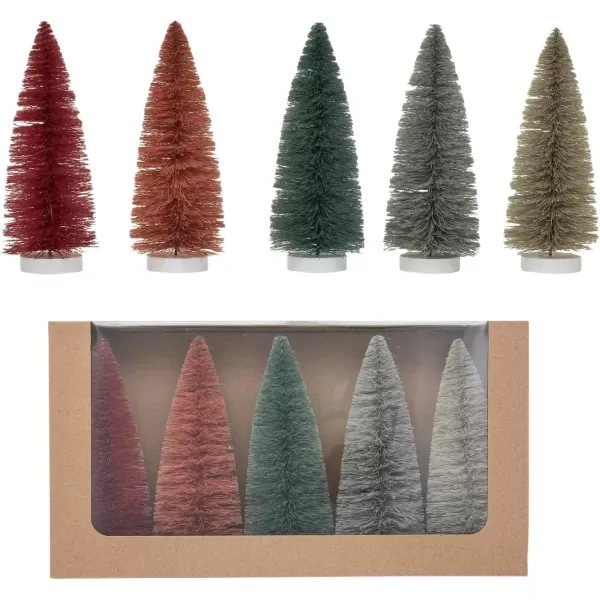 imageCreative CoOp Sisal Trees with Wood Bases Multicolor Set of 5