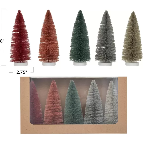 imageCreative CoOp Sisal Trees with Wood Bases Multicolor Set of 5