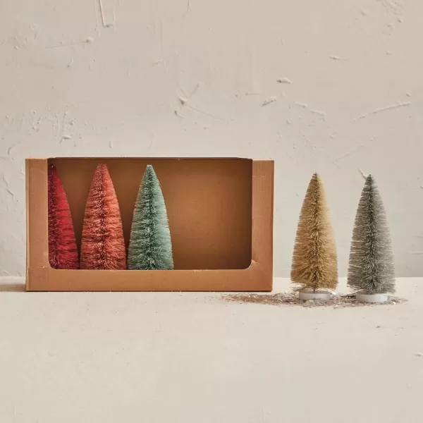 imageCreative CoOp Sisal Trees with Wood Bases Multicolor Set of 5