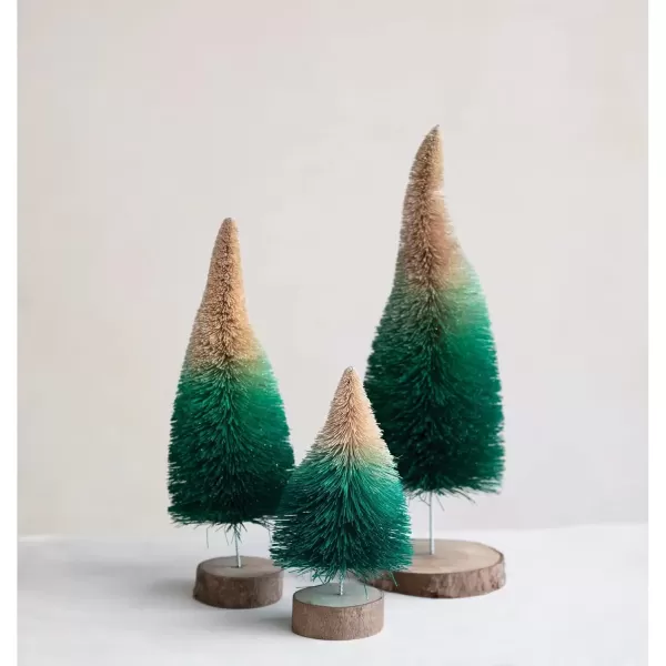 imageCurved Sisal Bottle Brush Tree with Wood Base Green Ombre16