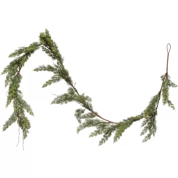 imageCreative CoOp 72quot L Faux Cedar Garland Green