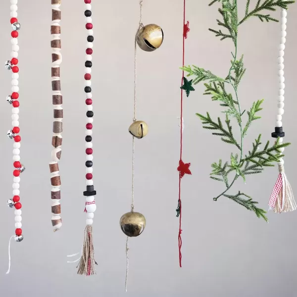 imageCreative CoOp 76quot L Metal Jingle Bell Garland Gold Finish