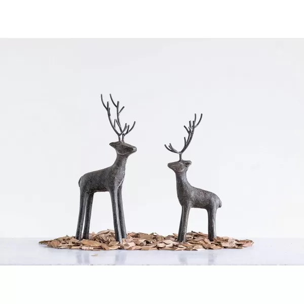 imageCreative CoOp Cast Iron Standing Deer Figures and Figurines Black1325