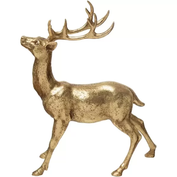 imageCreative CoOp Decorative Standing Deer Figurine Gold 11quotL x 4quotW x 14quotH