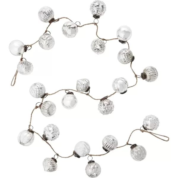 imageCreative CoOp Embossed Antique Silver Mercury Glass Ornamental Garland XC5496Antique Silver