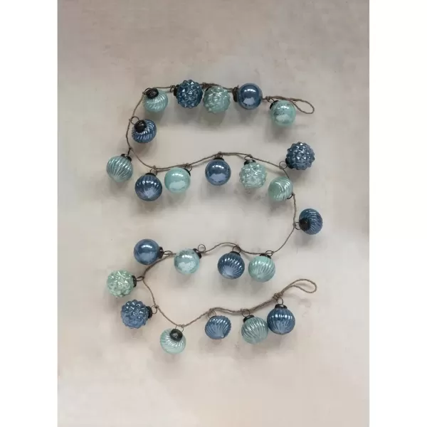 imageCreative CoOp Embossed Antique Silver Mercury Glass Ornamental Garland XC5496Blue