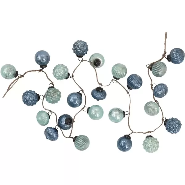 imageCreative CoOp Embossed Antique Silver Mercury Glass Ornamental Garland XC5496Blue