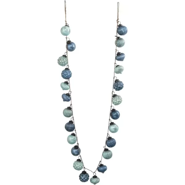 imageCreative CoOp Embossed Antique Silver Mercury Glass Ornamental Garland XC5496Blue