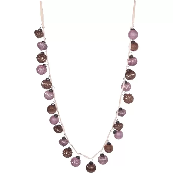 imageCreative CoOp Embossed Antique Silver Mercury Glass Ornamental Garland XC5496Bronze and Plum