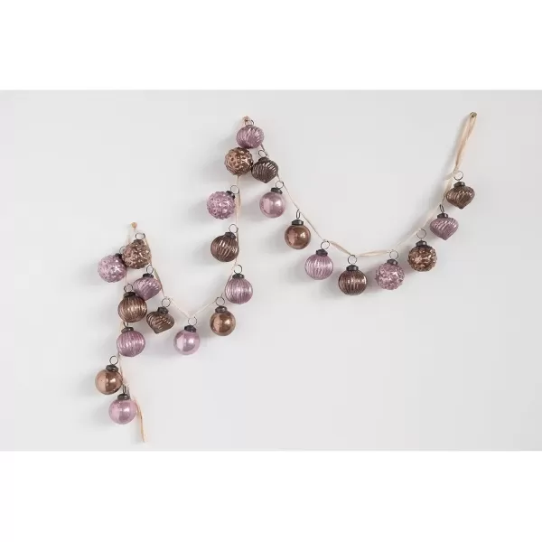 imageCreative CoOp Embossed Antique Silver Mercury Glass Ornamental Garland XC5496Bronze and Plum