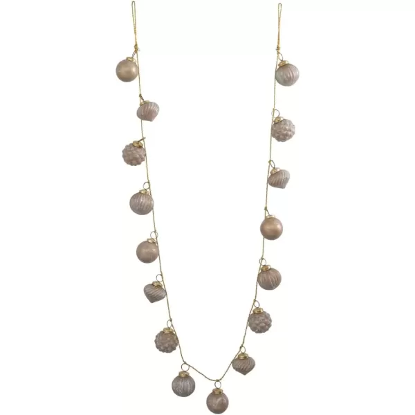 imageCreative CoOp Embossed Antique Silver Mercury Glass Ornamental Garland XC5496Marbled Taupe