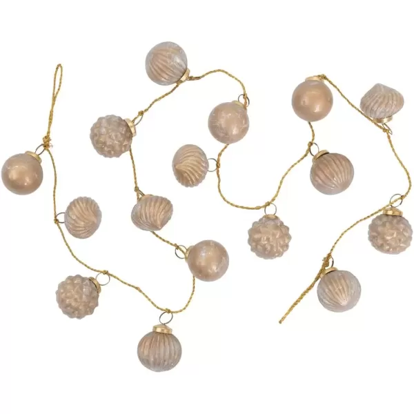 imageCreative CoOp Embossed Antique Silver Mercury Glass Ornamental Garland XC5496Marbled Taupe
