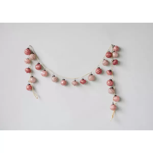 imageCreative CoOp Embossed Antique Silver Mercury Glass Ornamental Garland XC5496Pink