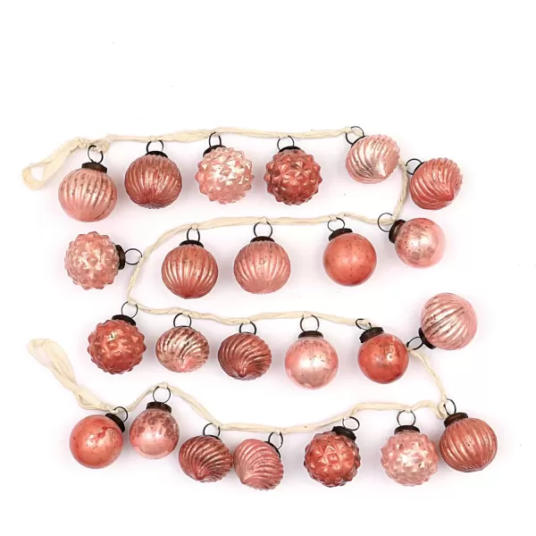 imageCreative CoOp Embossed Antique Silver Mercury Glass Ornamental Garland XC5496Pink