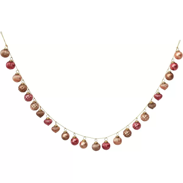 imageCreative CoOp Embossed Antique Silver Mercury Glass Ornamental Garland XC5496Pink and Gold